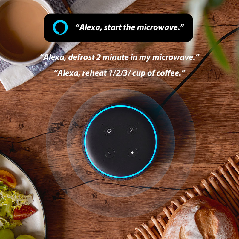 TOSHIBA 1.3 Cu Ft Alexa Countertop Microwave, Sensor Reheat, Mute